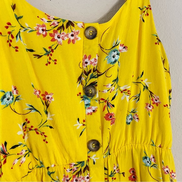🌸3/$30🌸 Walking On Sunshine Girls’ Yellow Floral Dress - Picture 2 of 8